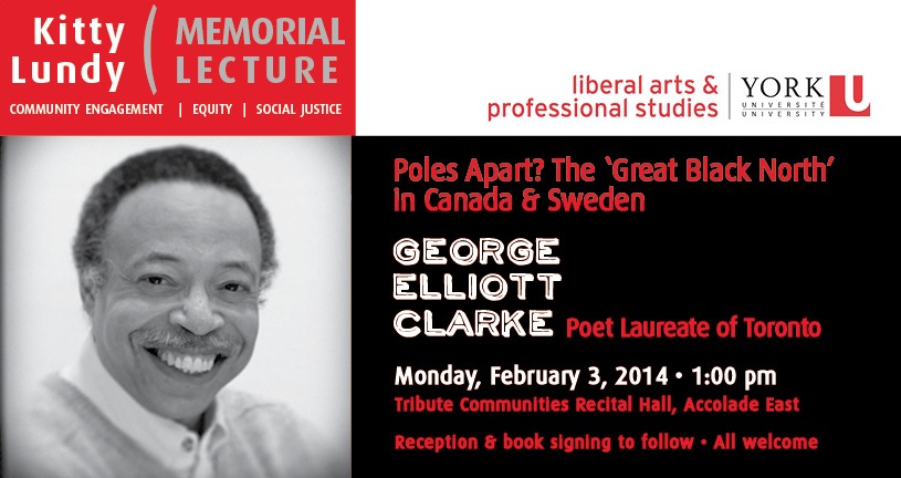 Kitty Lundy 2014: George Elliott Clarke Banner